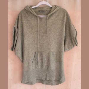 VINCE Cashmere Hooded Pullover with Dolman Sleeves
